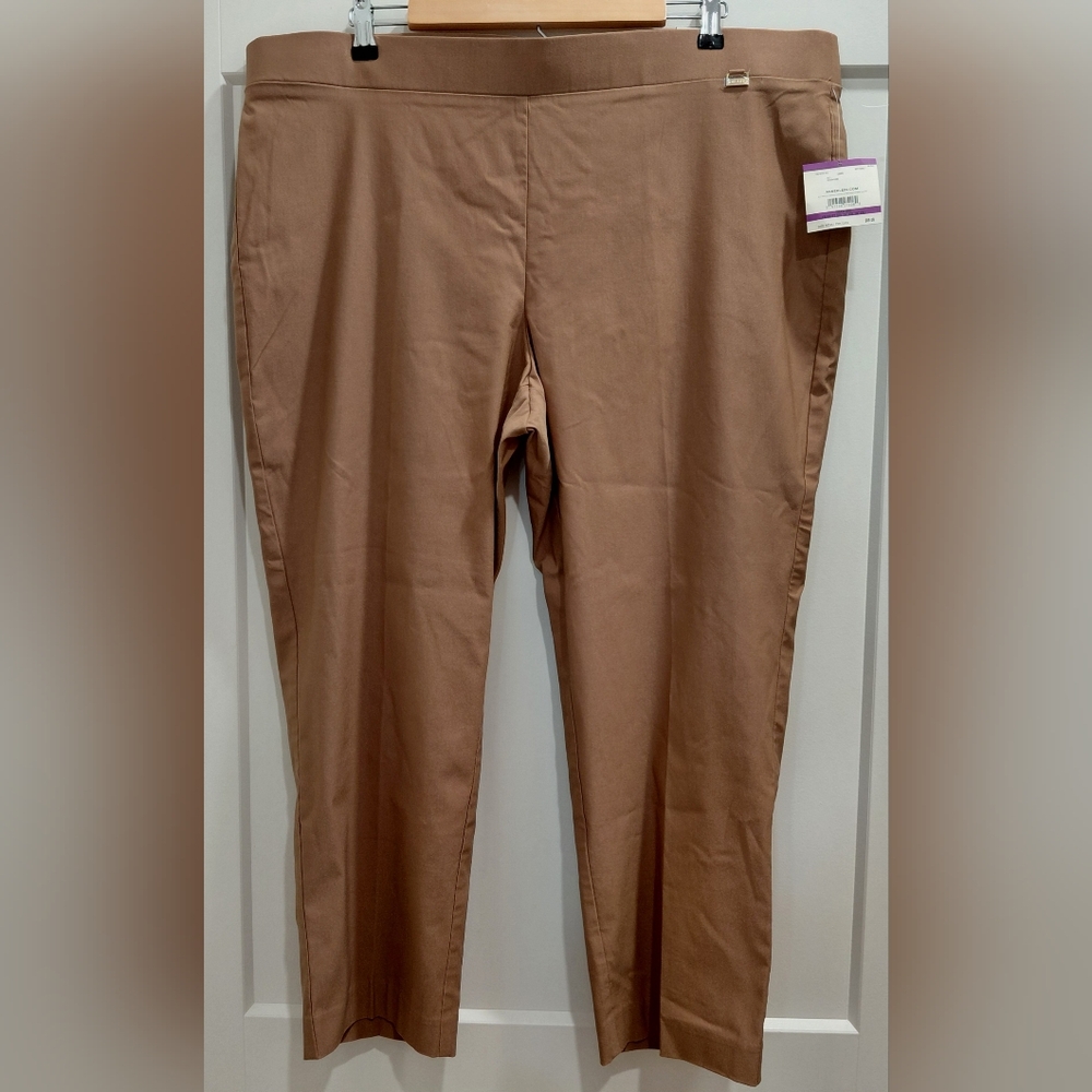 NWT Anne Klein Tan Cropped Women's Pants  Sz XXL